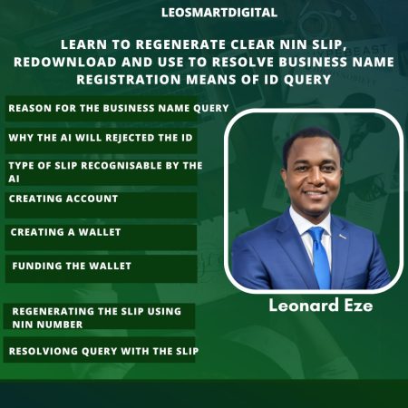 Masterclass on NIN Slip Retrieval & Resolving CAC Business Name Registration ID Queries